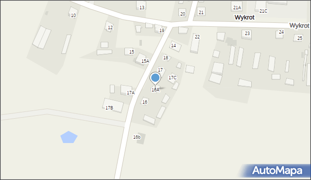 Wykrot, Wykrot, 16A, mapa Wykrot