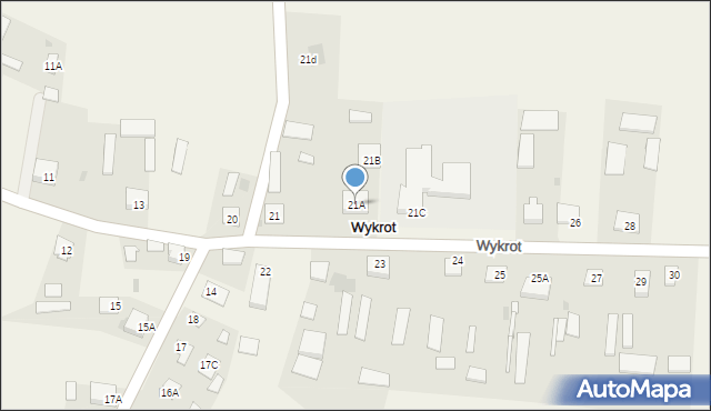 Wykrot, Wykrot, 21A, mapa Wykrot