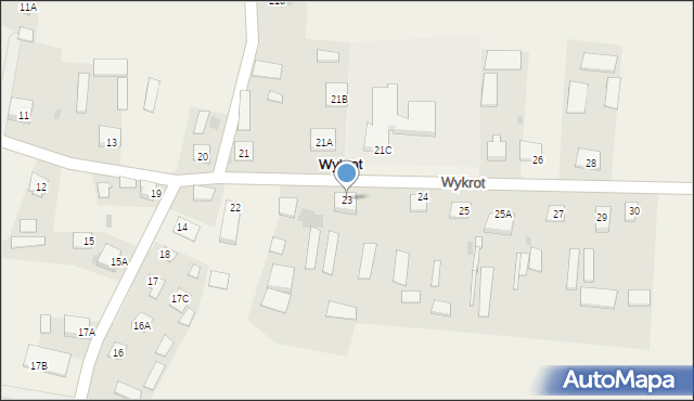 Wykrot, Wykrot, 23, mapa Wykrot