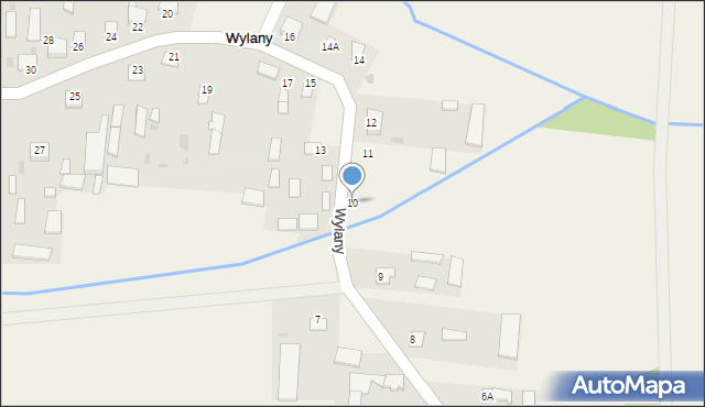 Wylany, Wylany, 10, mapa Wylany