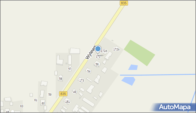 Wylewa, Wylewa, 172, mapa Wylewa