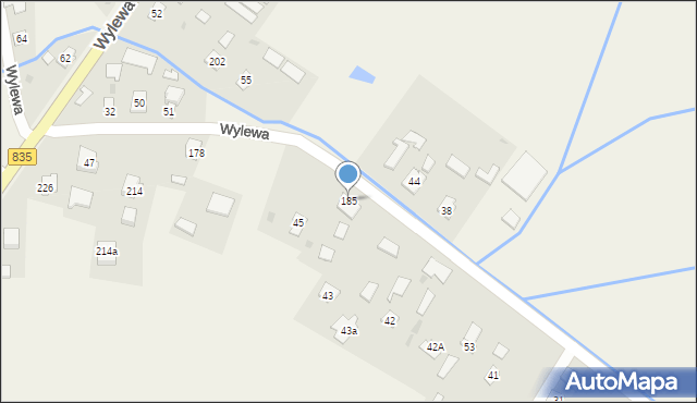 Wylewa, Wylewa, 185, mapa Wylewa