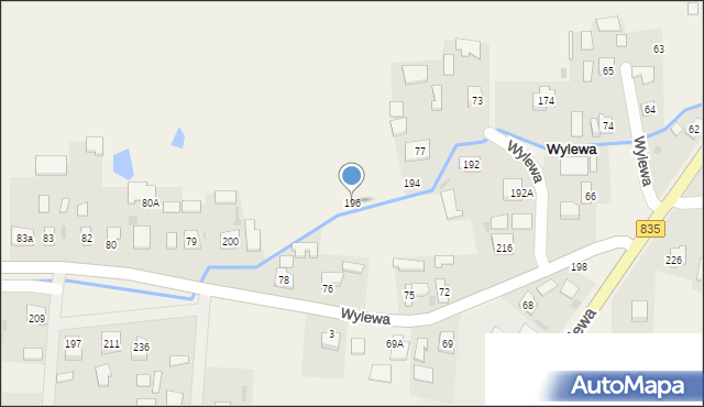 Wylewa, Wylewa, 196, mapa Wylewa