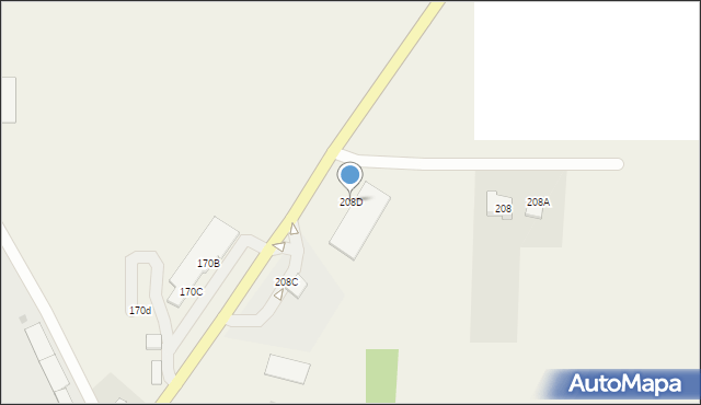 Wylewa, Wylewa, 208D, mapa Wylewa