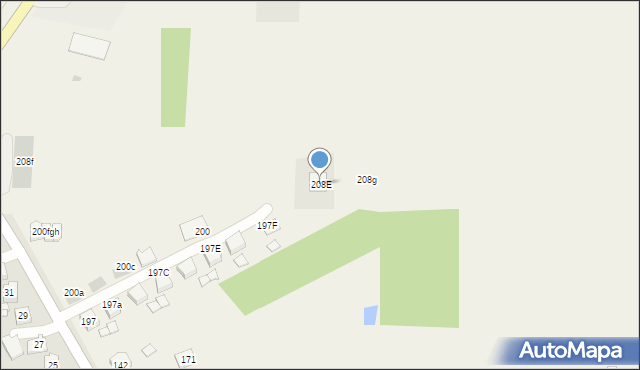 Wylewa, Wylewa, 208E, mapa Wylewa