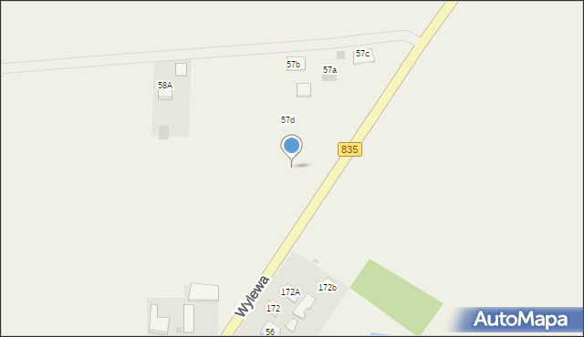 Wylewa, Wylewa, 57e, mapa Wylewa