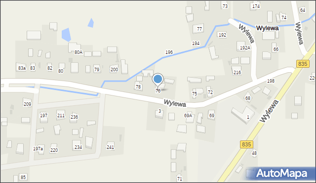 Wylewa, Wylewa, 76, mapa Wylewa