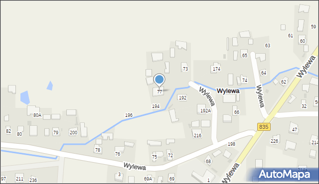 Wylewa, Wylewa, 77, mapa Wylewa