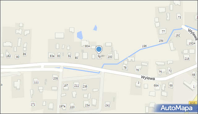 Wylewa, Wylewa, 79, mapa Wylewa
