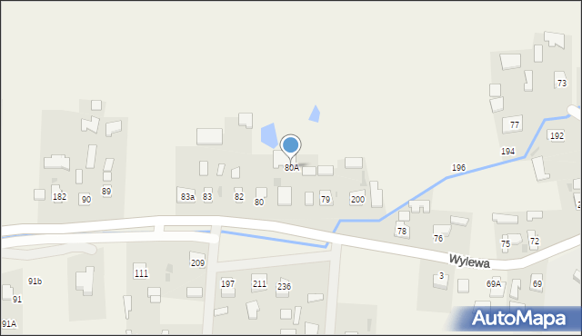 Wylewa, Wylewa, 80A, mapa Wylewa