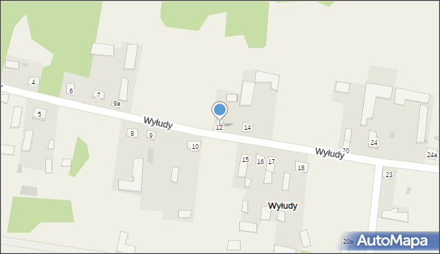 Wyłudy, Wyłudy, 12, mapa Wyłudy