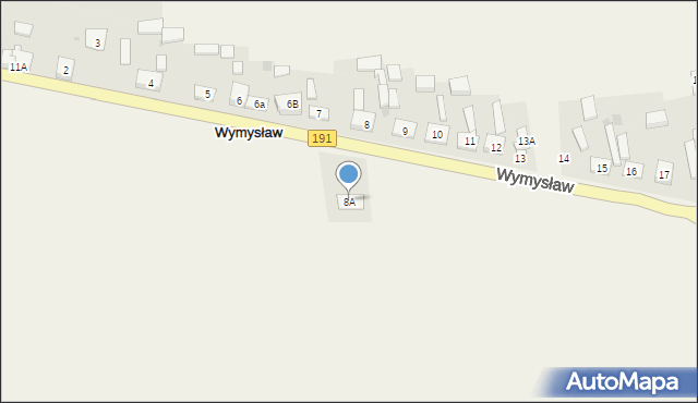 Wymysław, Wymysław, 8A, mapa Wymysław
