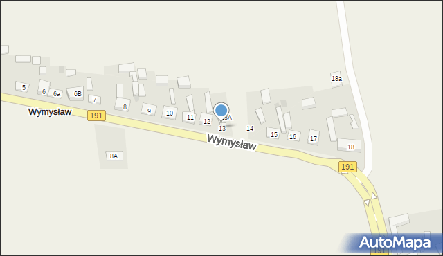 Wymysław, Wymysław, 13, mapa Wymysław