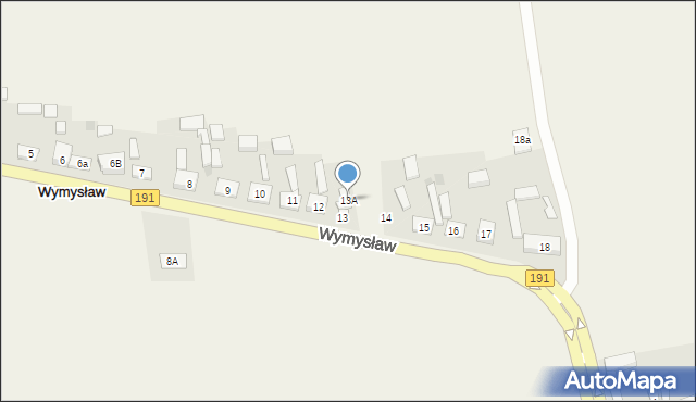 Wymysław, Wymysław, 13A, mapa Wymysław