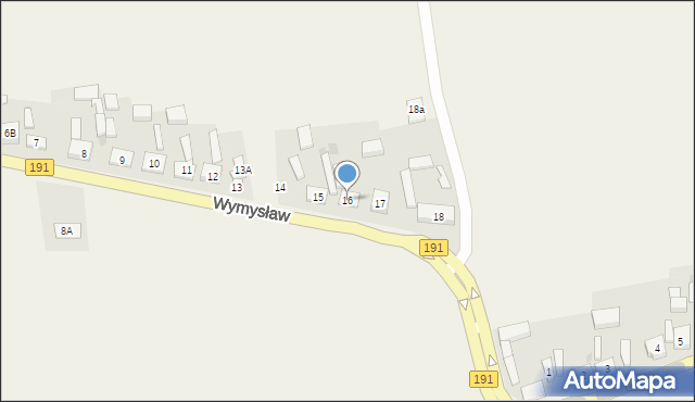 Wymysław, Wymysław, 16, mapa Wymysław