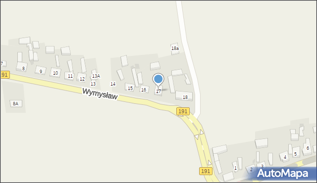 Wymysław, Wymysław, 17, mapa Wymysław