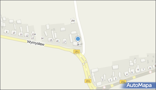 Wymysław, Wymysław, 18, mapa Wymysław