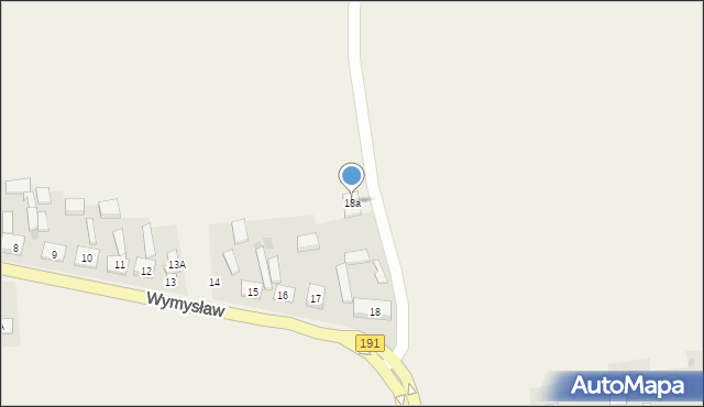 Wymysław, Wymysław, 18a, mapa Wymysław