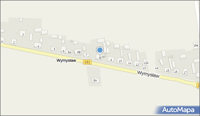 Wymysław, Wymysław, 8, mapa Wymysław