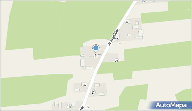 Wymysłów, Wymysłów, 24, mapa Wymysłów