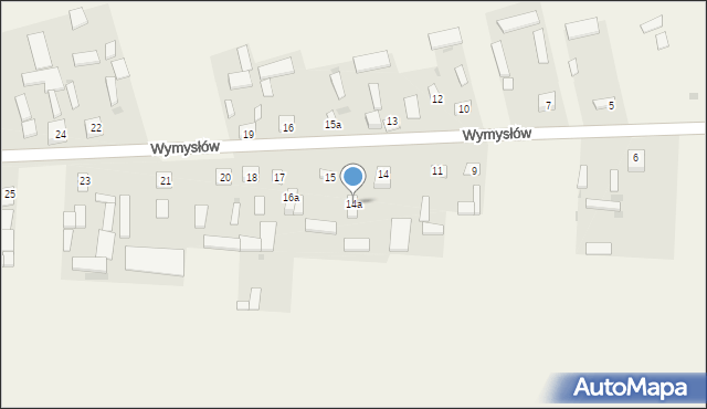 Wymysłów, Wymysłów, 14a, mapa Wymysłów