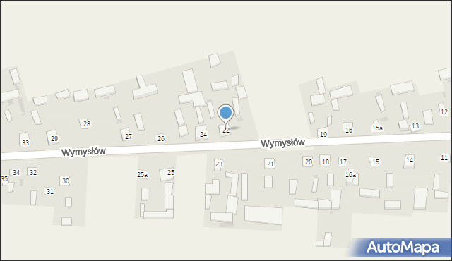 Wymysłów, Wymysłów, 22, mapa Wymysłów