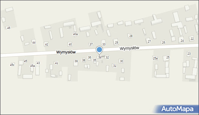 Wymysłów, Wymysłów, 34, mapa Wymysłów