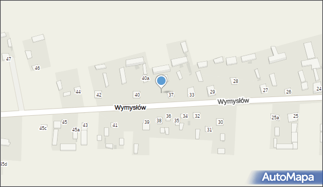 Wymysłów, Wymysłów, 37a, mapa Wymysłów