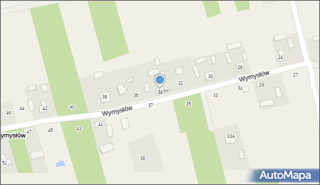 Wymysłów, Wymysłów, 34, mapa Wymysłów