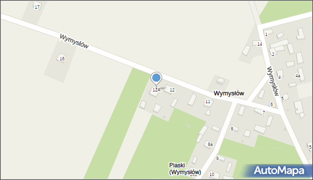 Wymysłów, Wymysłów, 12A, mapa Wymysłów