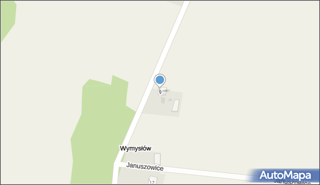 Wymysłów, Wymysłów, 9, mapa Wymysłów