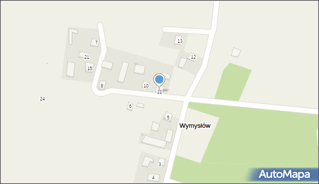 Wymysłów, Wymysłów, 11, mapa Wymysłów