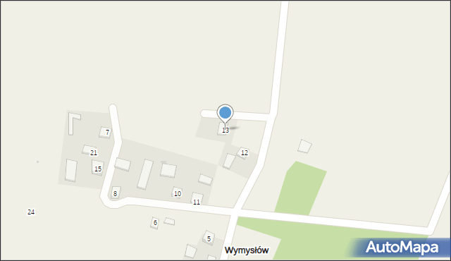 Wymysłów, Wymysłów, 13, mapa Wymysłów