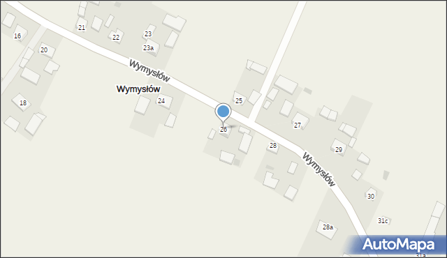 Wymysłów, Wymysłów, 26, mapa Wymysłów