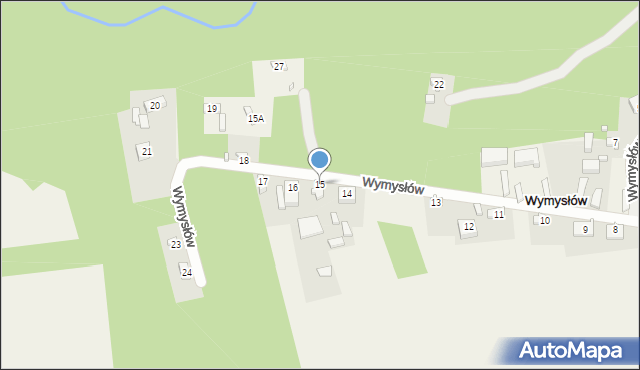 Wymysłów, Wymysłów, 15, mapa Wymysłów