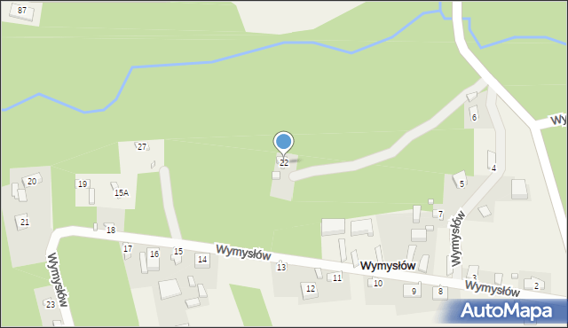 Wymysłów, Wymysłów, 22, mapa Wymysłów