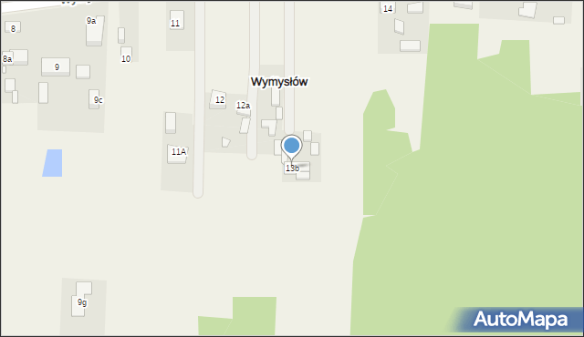 Wymysłów, Wymysłów, 13b, mapa Wymysłów