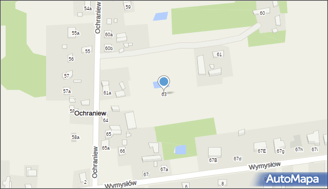 Wymysłów, Wymysłów, 63, mapa Wymysłów