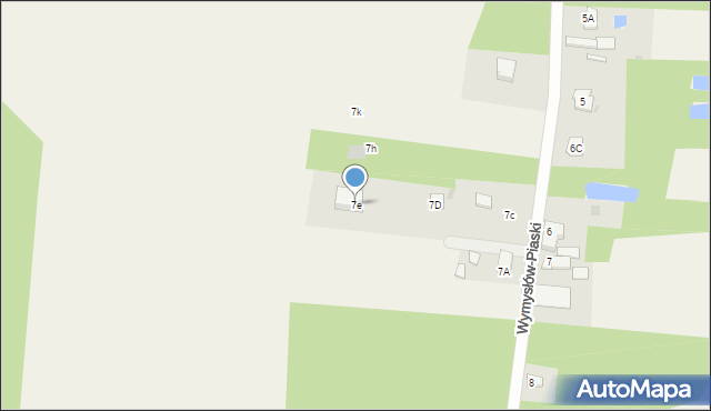 Wymysłów-Piaski, Wymysłów-Piaski, 7e, mapa Wymysłów-Piaski