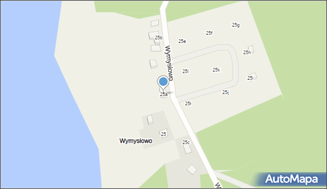 Wymysłowo, Wymysłowo, 25a, mapa Wymysłowo