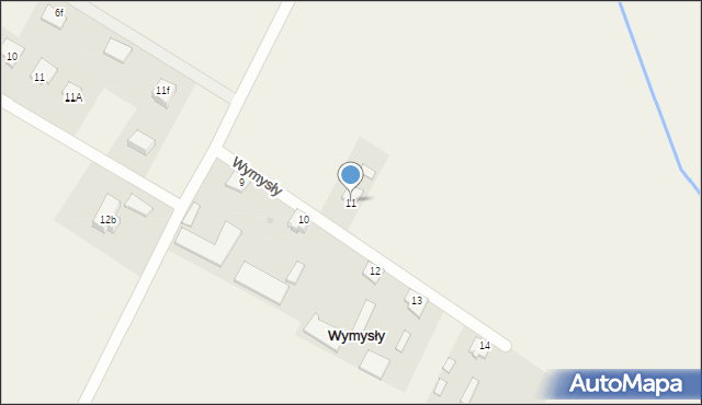 Wymysły, Wymysły, 11, mapa Wymysły