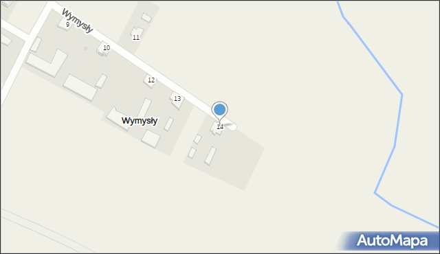 Wymysły, Wymysły, 14, mapa Wymysły