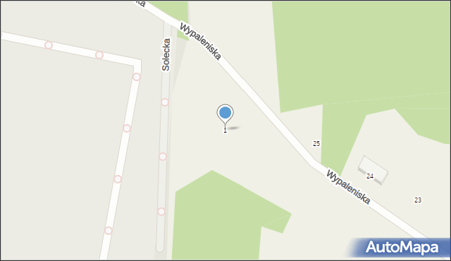 Wypaleniska, Wypaleniska, 1, mapa Wypaleniska