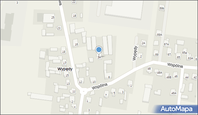 Wypędy, Wypędy, 3A, mapa Wypędy