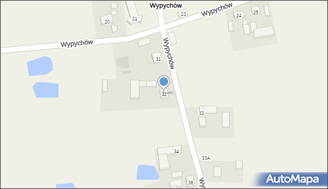 Wypychów, Wypychów, 32, mapa Wypychów