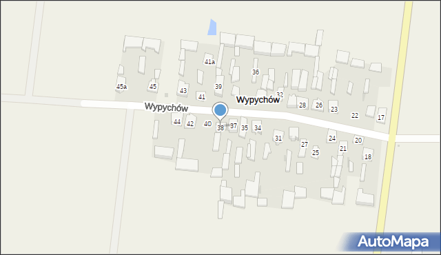 Wypychów, Wypychów, 38, mapa Wypychów