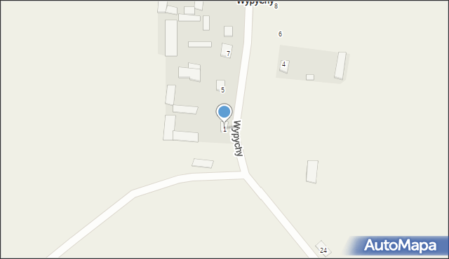 Wypychy, Wypychy, 1, mapa Wypychy