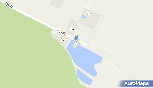 Wyrąb, Wyrąb, 14, mapa Wyrąb