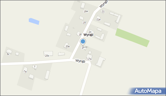 Wyrąb, Wyrąb, 17, mapa Wyrąb