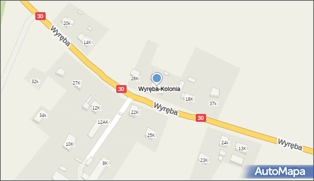 Wyręba, Wyręba, 15K, mapa Wyręba